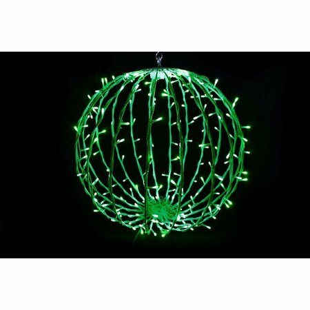 QUEENS OF CHRISTMAS 20 in. LED Sphere Lights, Green - 200 Count S-200SPH-GR-20